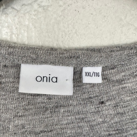 Onia Linen Gray Heathered Long Sleeve Henley Shirt Men XXL - Picture 4 of 7